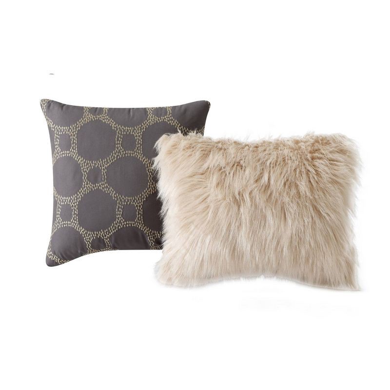 slide 6 of 9, Hallmart Collectibles 12pc Queen Nylah Jacquard Bedding Set Brown, 12 ct