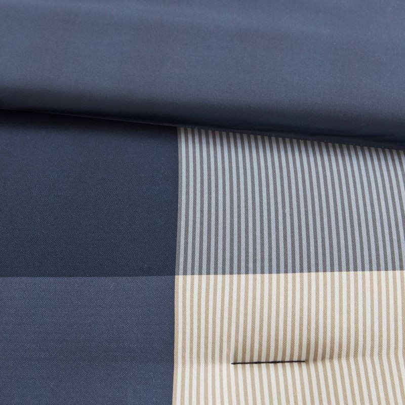 slide 4 of 7, 5pc Queen Plaid Bedding Set Blue, 5 ct