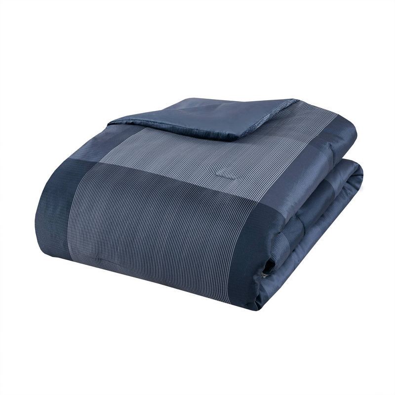 slide 5 of 7, 5pc Queen Plaid Bedding Set Blue, 5 ct