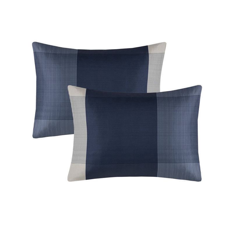 slide 6 of 7, 5pc Queen Plaid Bedding Set Blue, 5 ct