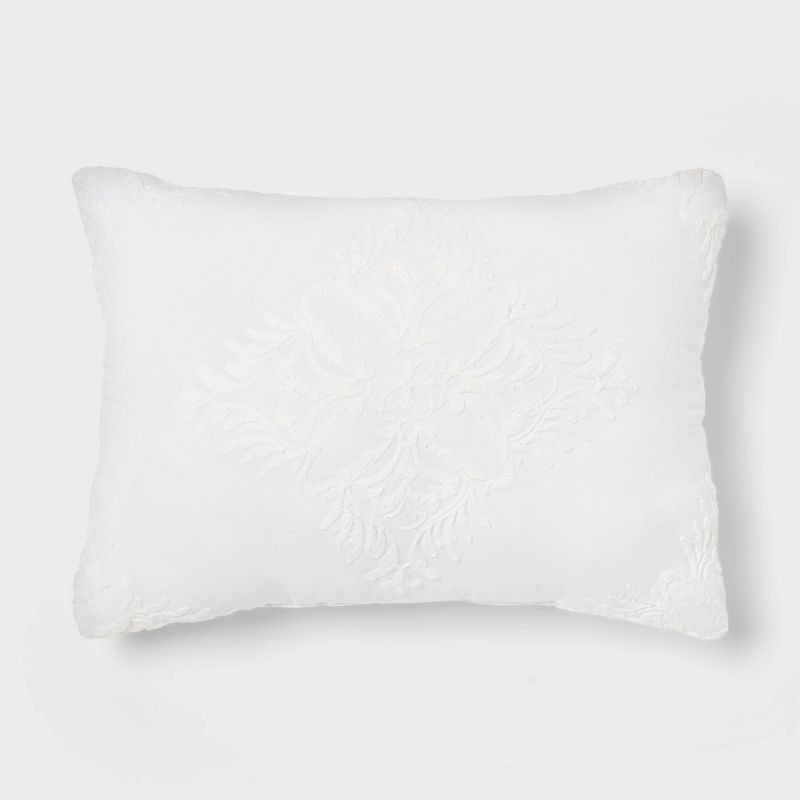 slide 7 of 7, 8pc Queen Pinch Pleat Comforter and Sheet Set White - Threshold™, 8 ct