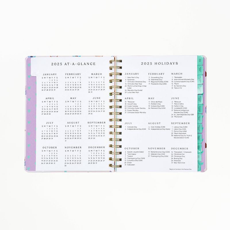 slide 4 of 10, Be Rooted Be Rooted 7"x9" Academic Planner 2025 - 26 All Over Print Purple, 1 ct