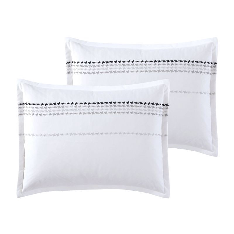 slide 5 of 7, Hallmart Collectibles 8pc Queen Delphi Comforter Set White, 8 ct