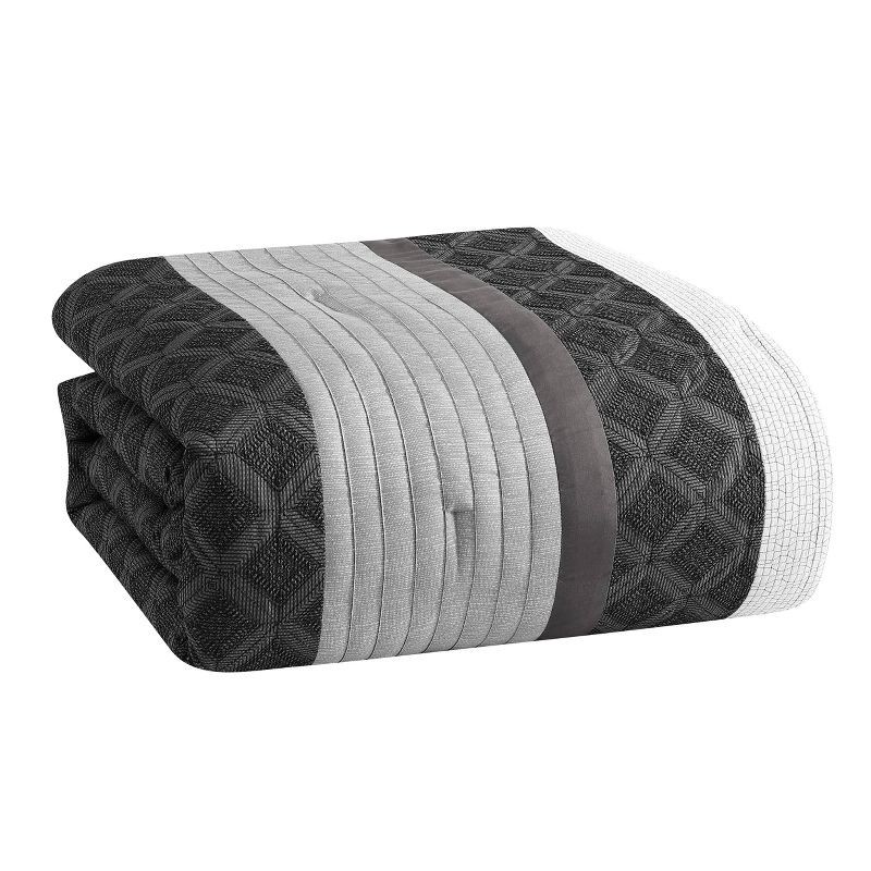 slide 4 of 8, Hallmart Collectibles 8pc King Rossi Comforter Set Gray, 8 ct