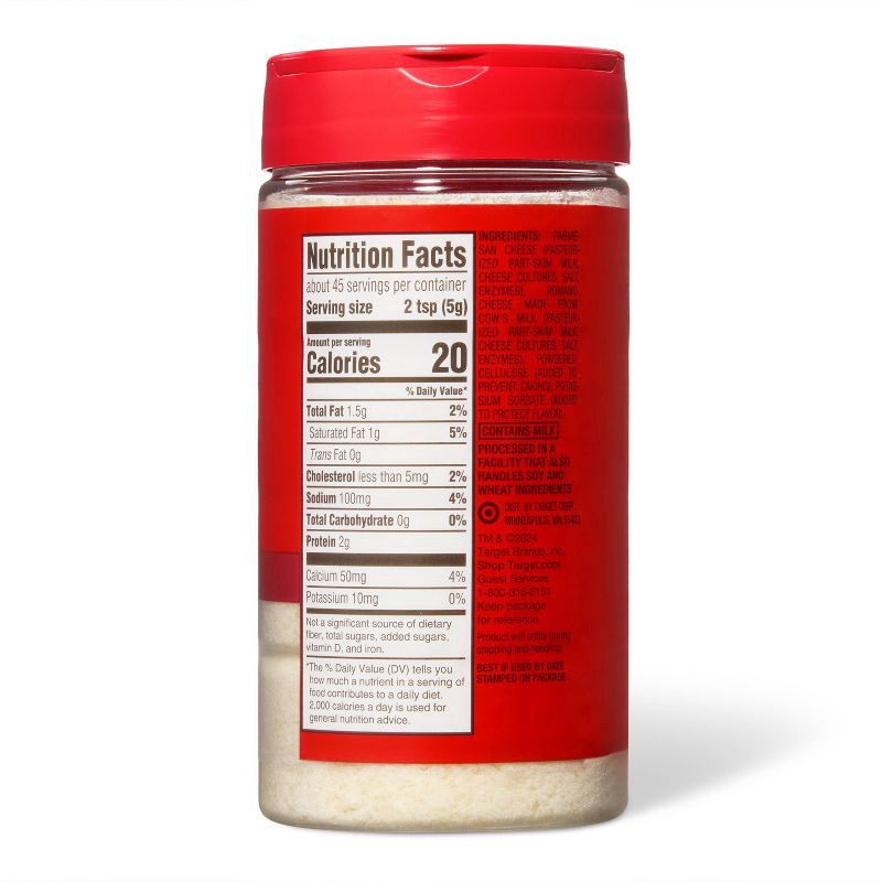 slide 2 of 3, Grated Parmesan and Romano Cheese - 8oz - Market Pantry™, 8 oz