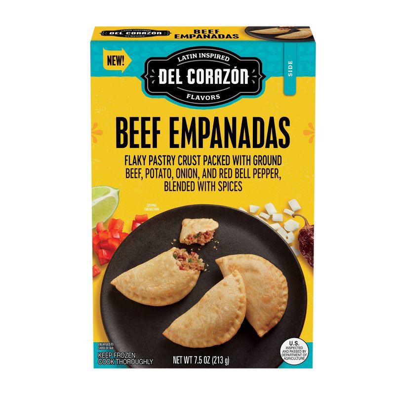 slide 1 of 7, Del Corazon Frozen Beef Empanadas - 7.5oz, 7.5 oz