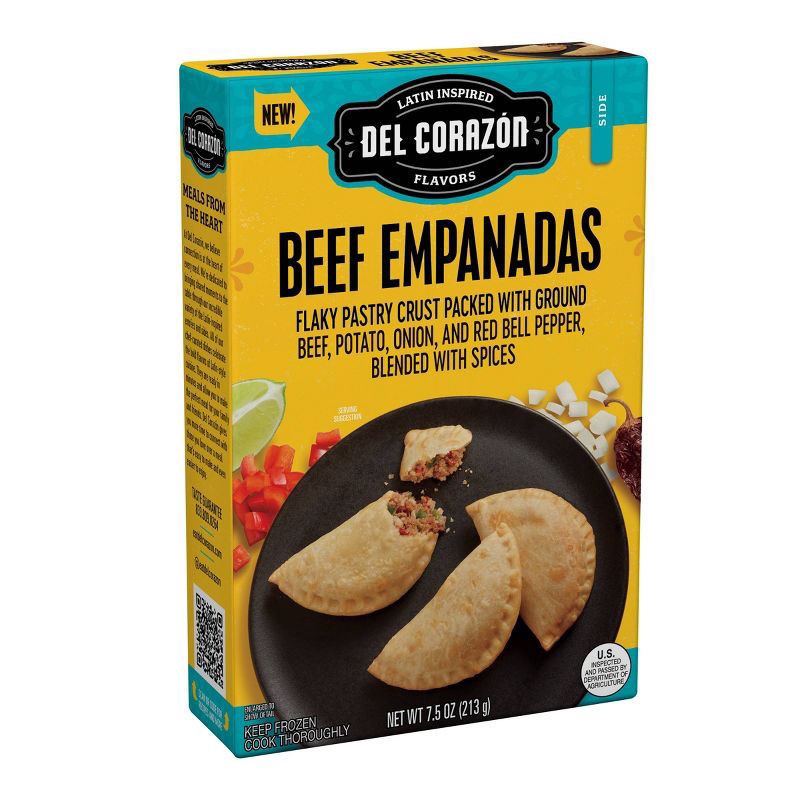 slide 3 of 7, Del Corazon Frozen Beef Empanadas - 7.5oz, 7.5 oz