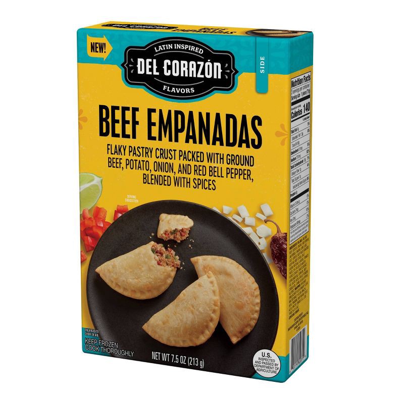 slide 4 of 7, Del Corazon Frozen Beef Empanadas - 7.5oz, 7.5 oz