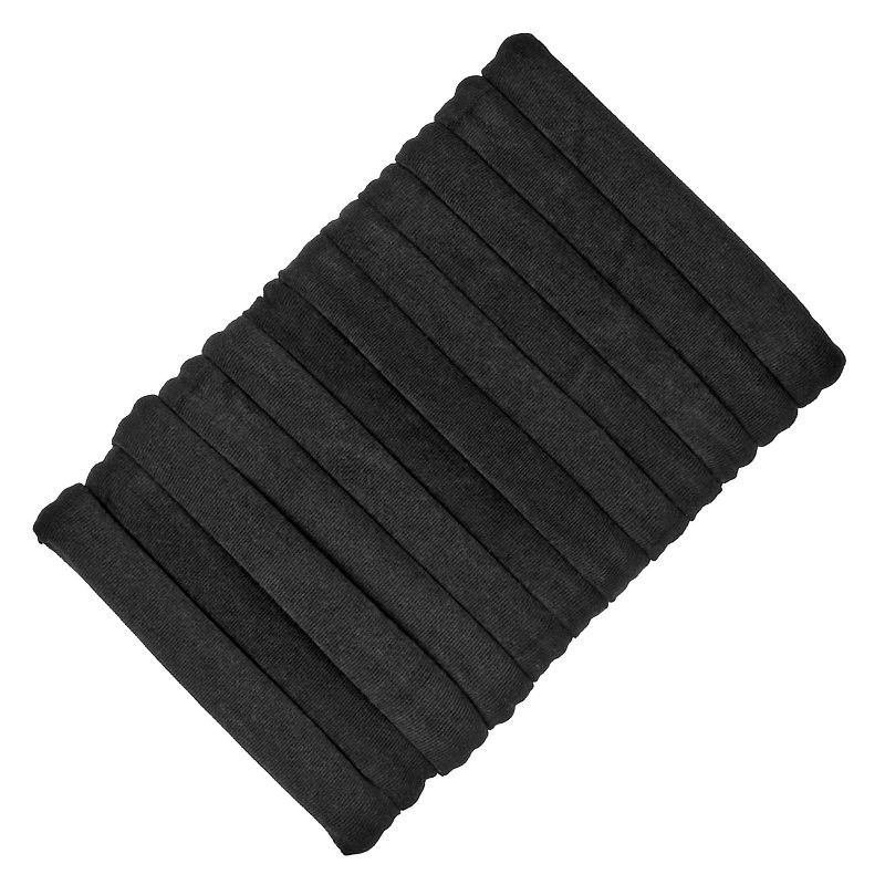 slide 4 of 6, scunci scünci No Damage Super Comfy Hosiery Elastic Hair Tie Ponytailers - Black - All Hair - 12pcs, 12 ct