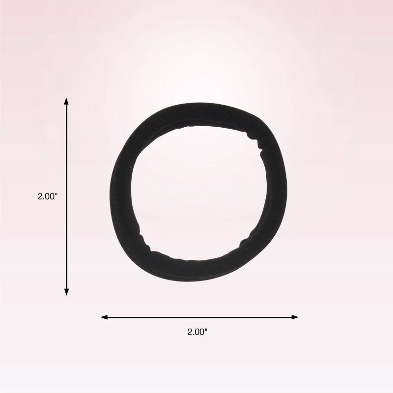 slide 4 of 8, scunci scünci No Damage Super Comfy Hosiery Elastic Hair Tie Ponytailers - Black - Thick Hair - 10pcs, 10 ct