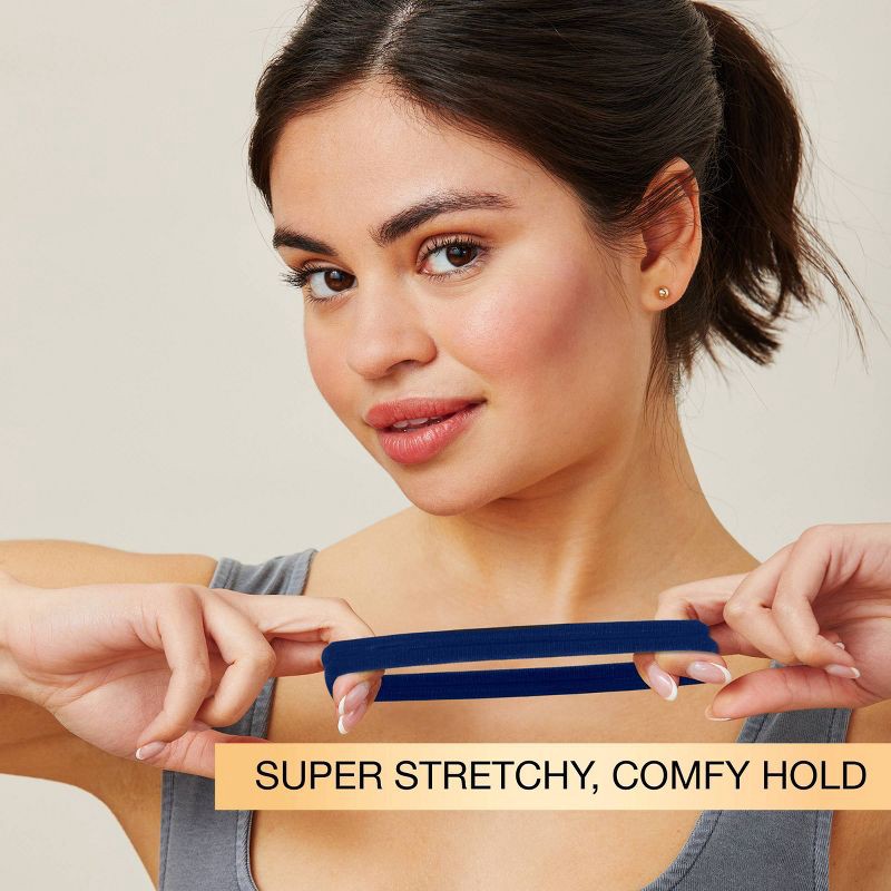 slide 6 of 8, scunci scünci No Damage Super Comfy Hosiery Elastic Hair Tie Ponytailers - Assorted Colors - All Hair - 12pcs, 12 ct