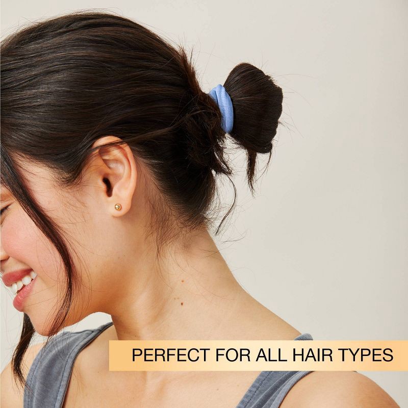 slide 7 of 8, scunci scünci No Damage Super Comfy Hosiery Elastic Hair Tie Ponytailers - Assorted Colors - All Hair - 12pcs, 12 ct