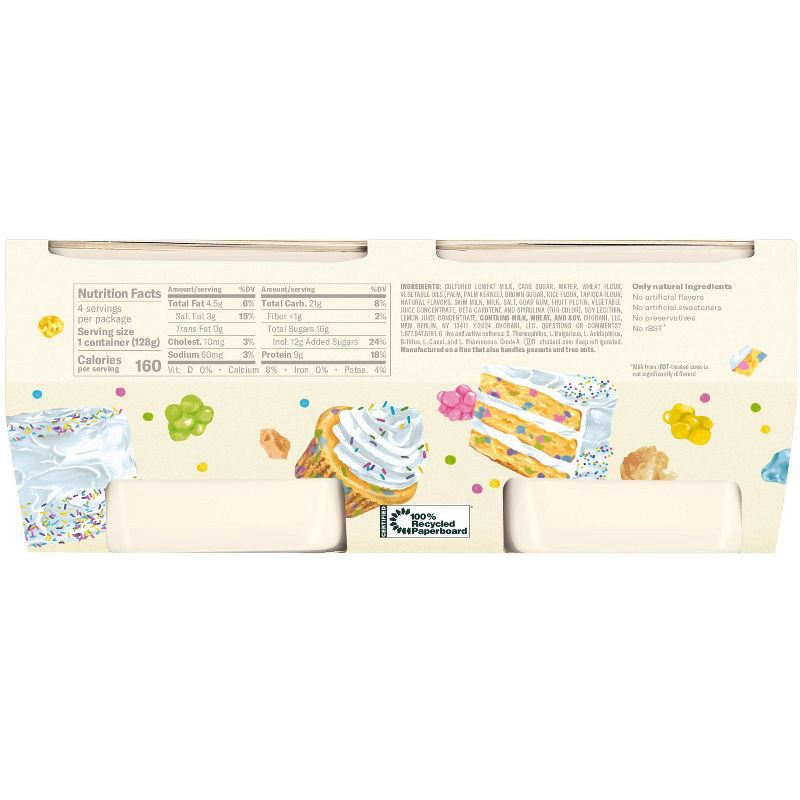 slide 6 of 8, Chobani Flip Confetti Birthday Cake Greek Yogurt - 4.5oz/4 Pack, 4.5 oz, 4 ct