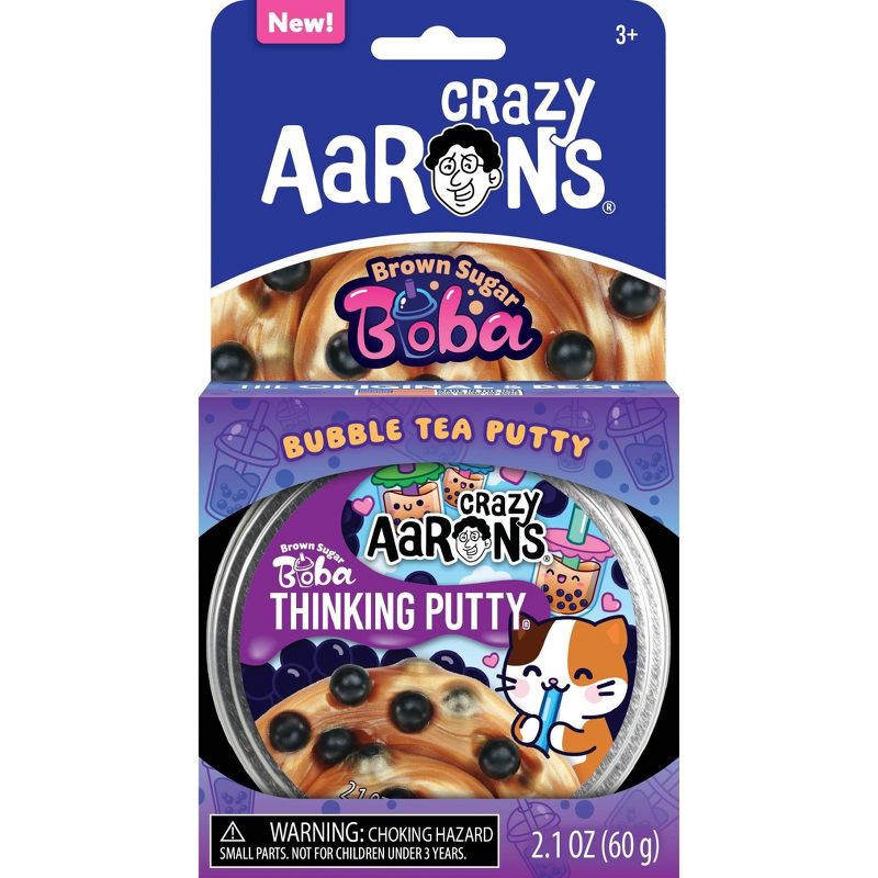 slide 1 of 5, Crazy Aaron's Boba Tea 3.5" Thinking Putty Tin: Educational Sensory Toy, Fidget for Gross Motor Skills, 1 ct