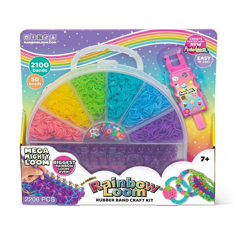 slide 2 of 5, Rainbow Loom Mega Mighty Case Jewelry Kit: Craft Activity Set with Beads, Rubber Bands & Looms, 1 ct