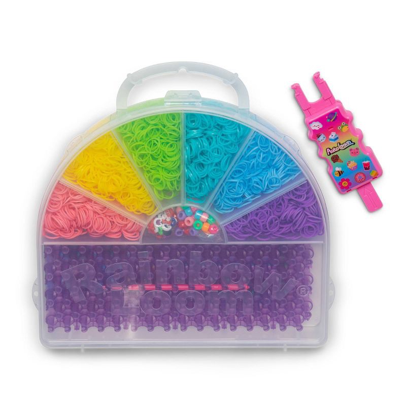 slide 5 of 5, Rainbow Loom Mega Mighty Case Jewelry Kit: Craft Activity Set with Beads, Rubber Bands & Looms, 1 ct