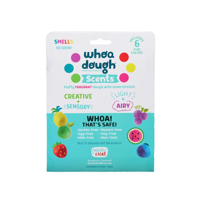 slide 6 of 6, Chuckle & Roar Whoa Dough Scents - Air Dry Clay: Fine Motor Skills, 6 Pieces, 120g Modeling Dough, 6 ct, 120 gram
