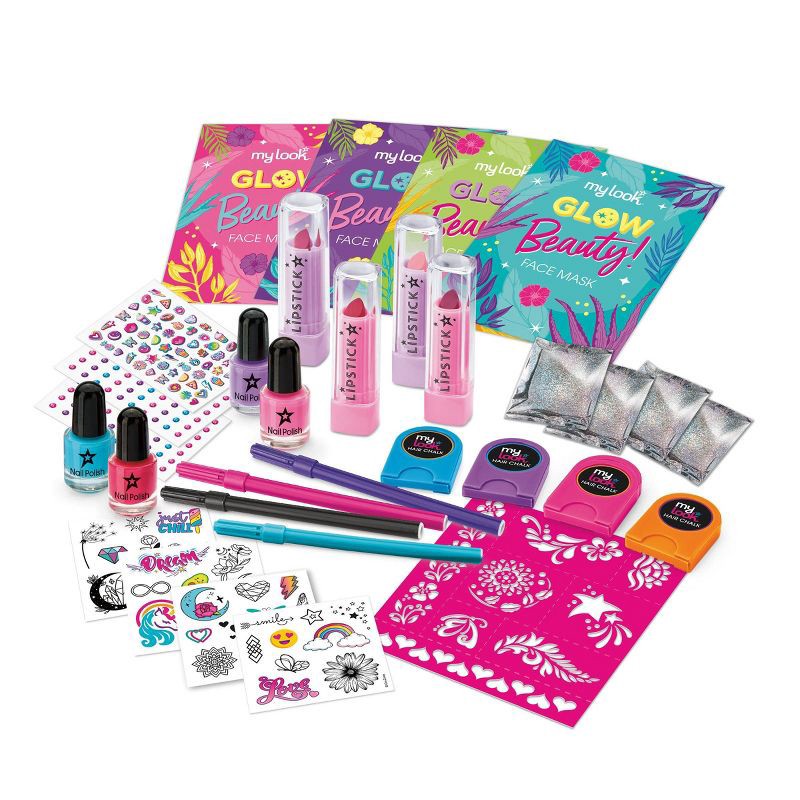 slide 2 of 7, My Look Ultimate Beauty Set: Craft Activity Kit with Stickers, Nail Polish, Gems, 1 ct