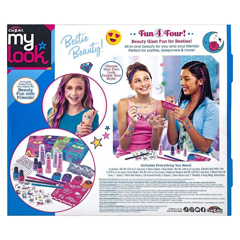 slide 6 of 7, My Look Ultimate Beauty Set: Craft Activity Kit with Stickers, Nail Polish, Gems, 1 ct