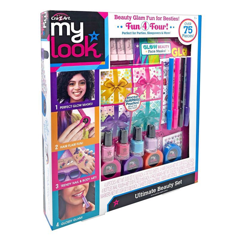 slide 7 of 7, My Look Ultimate Beauty Set: Craft Activity Kit with Stickers, Nail Polish, Gems, 1 ct