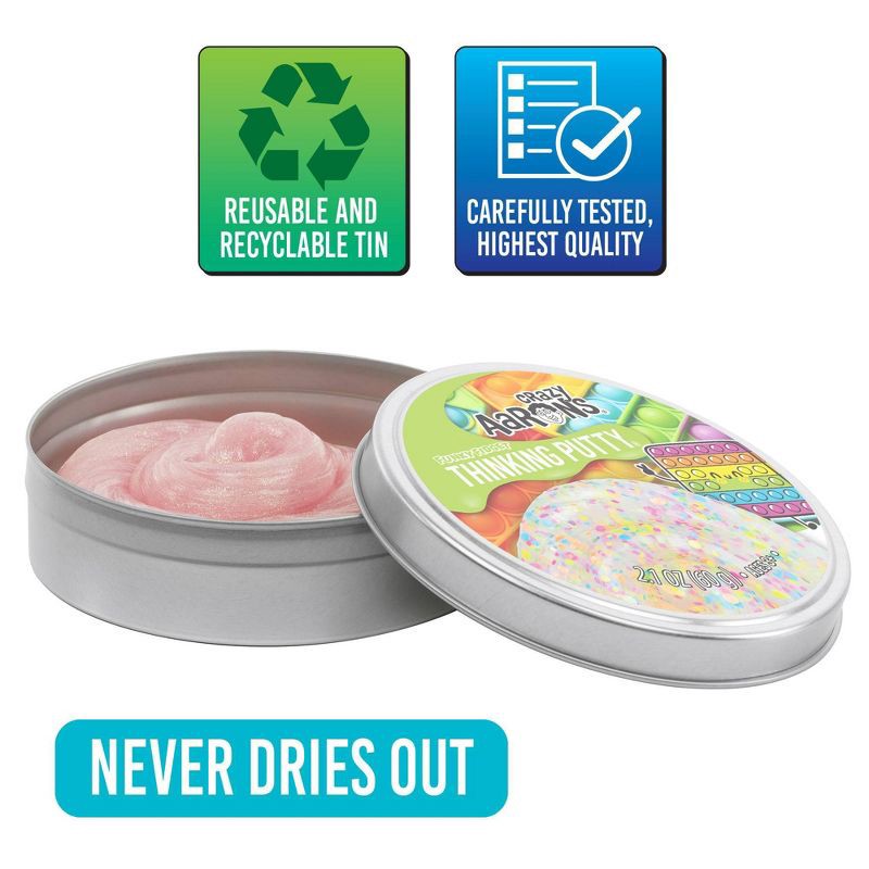 slide 4 of 5, Crazy Aaron's Funky Fidget 3.5" Thinking Putty Tin: Sensory Development, Gross Motor Skills, 1.58oz, 1.58 oz