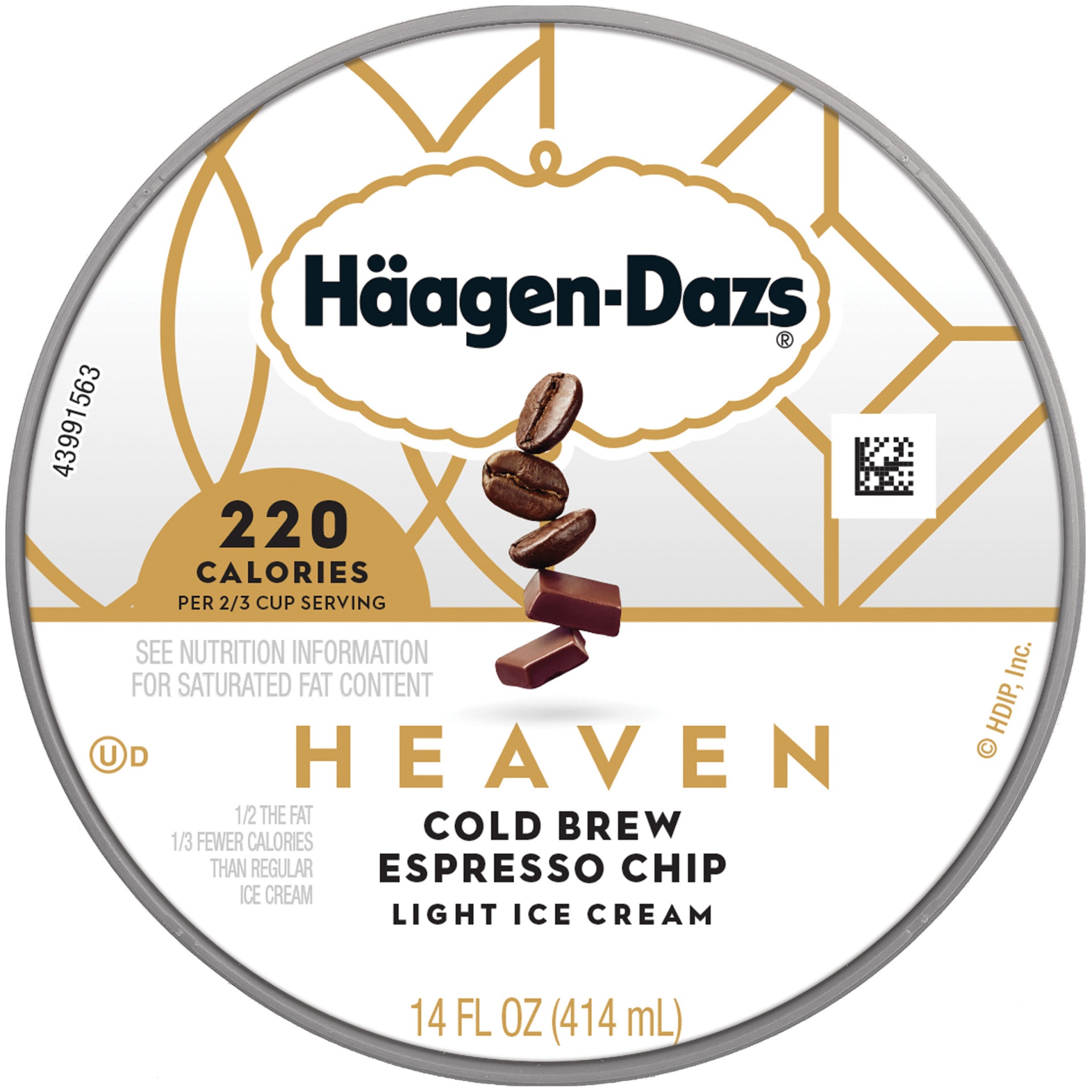 slide 7 of 7, Häagen-Dazs Heaven Cold Brew Espresso Chip Light Ice Cream, 14 fl oz