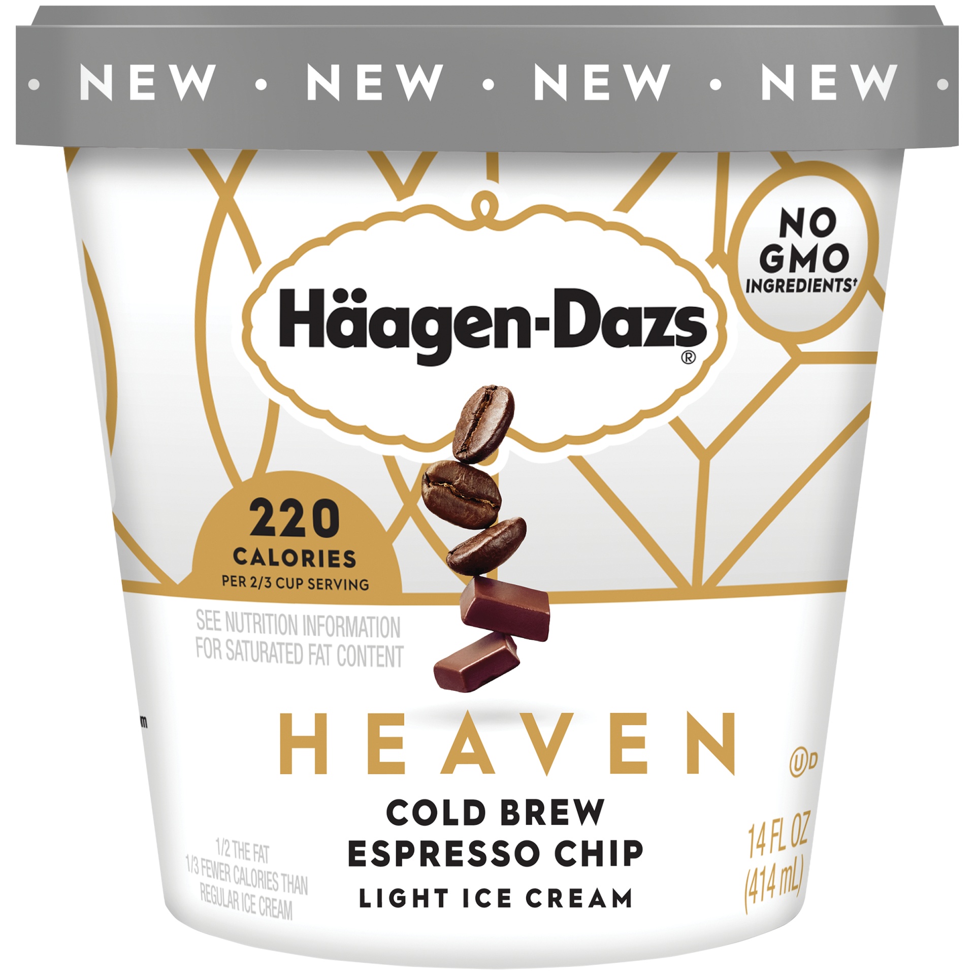 slide 1 of 7, Häagen-Dazs Heaven Cold Brew Espresso Chip Light Ice Cream, 14 fl oz
