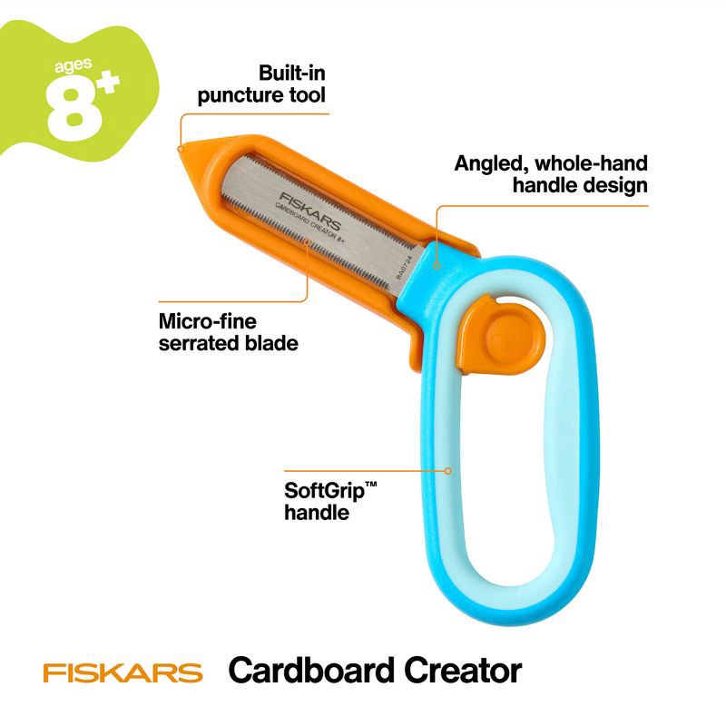 slide 3 of 11, Fiskars Kids Cardboard Creator Cutting Tool, 1 ct
