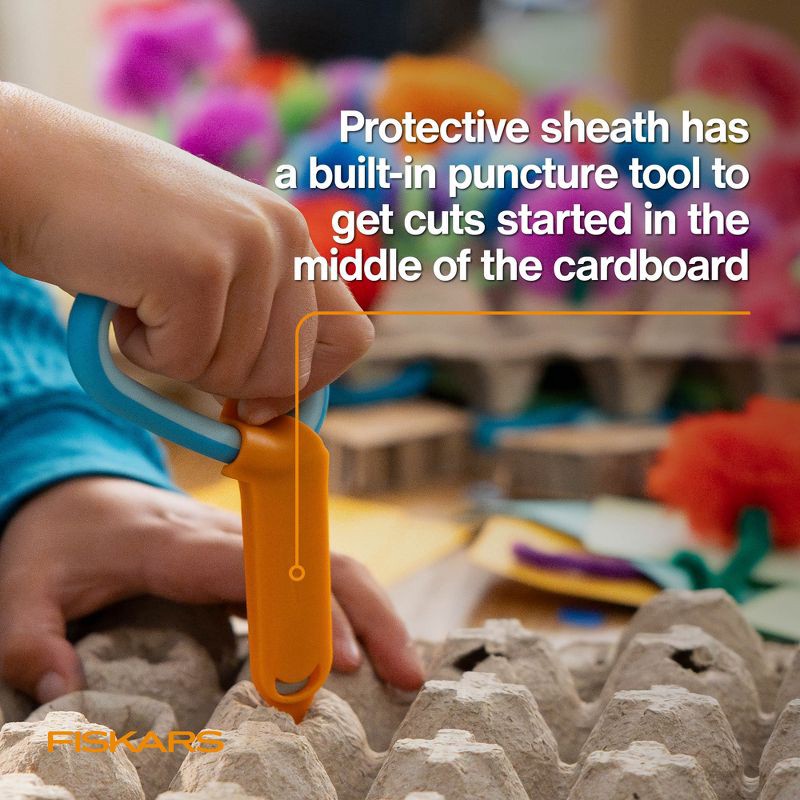 slide 5 of 11, Fiskars Kids Cardboard Creator Cutting Tool, 1 ct