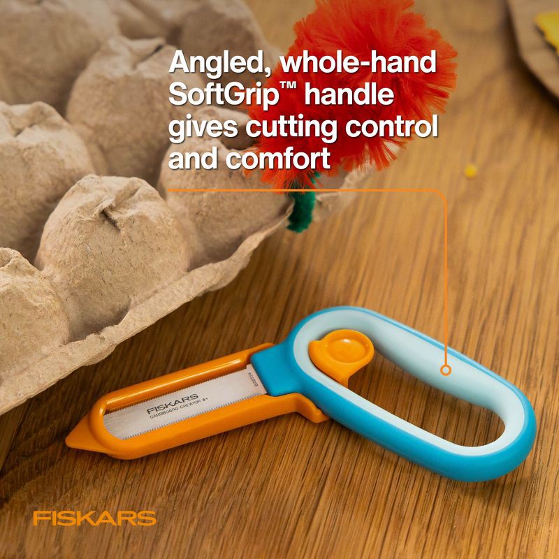 slide 6 of 11, Fiskars Kids Cardboard Creator Cutting Tool, 1 ct