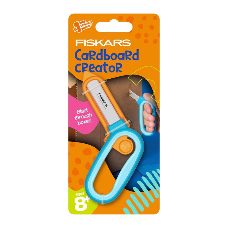 slide 1 of 11, Fiskars Kids Cardboard Creator Cutting Tool, 1 ct