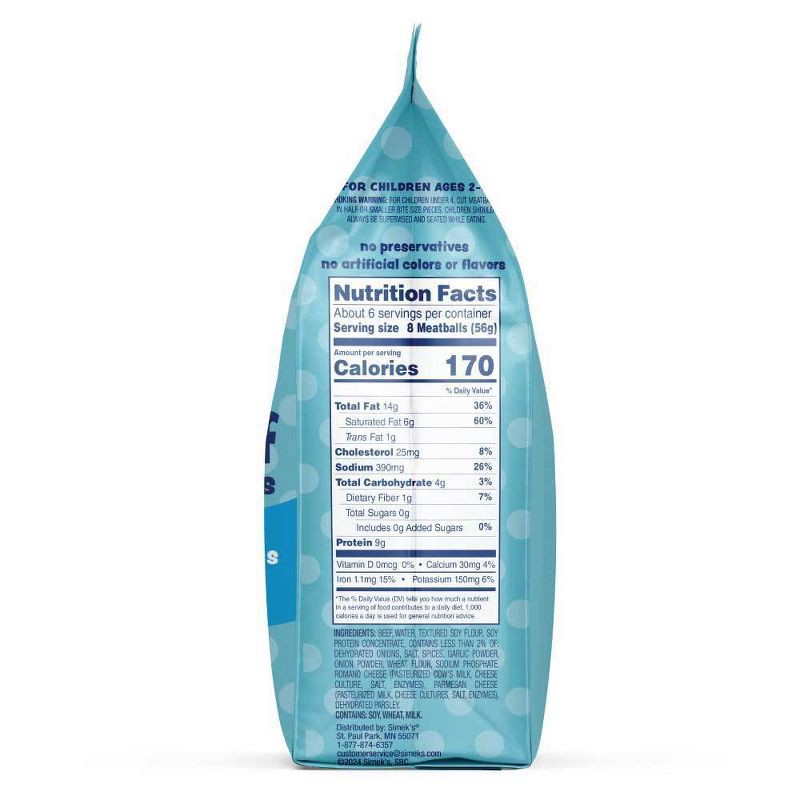 slide 3 of 4, Simek's Mini Beef Meatballs - Frozen - 12oz, 12 oz