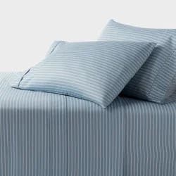 King 400 Thread Count Performance Sheet Set Blue Stripe - Threshold™