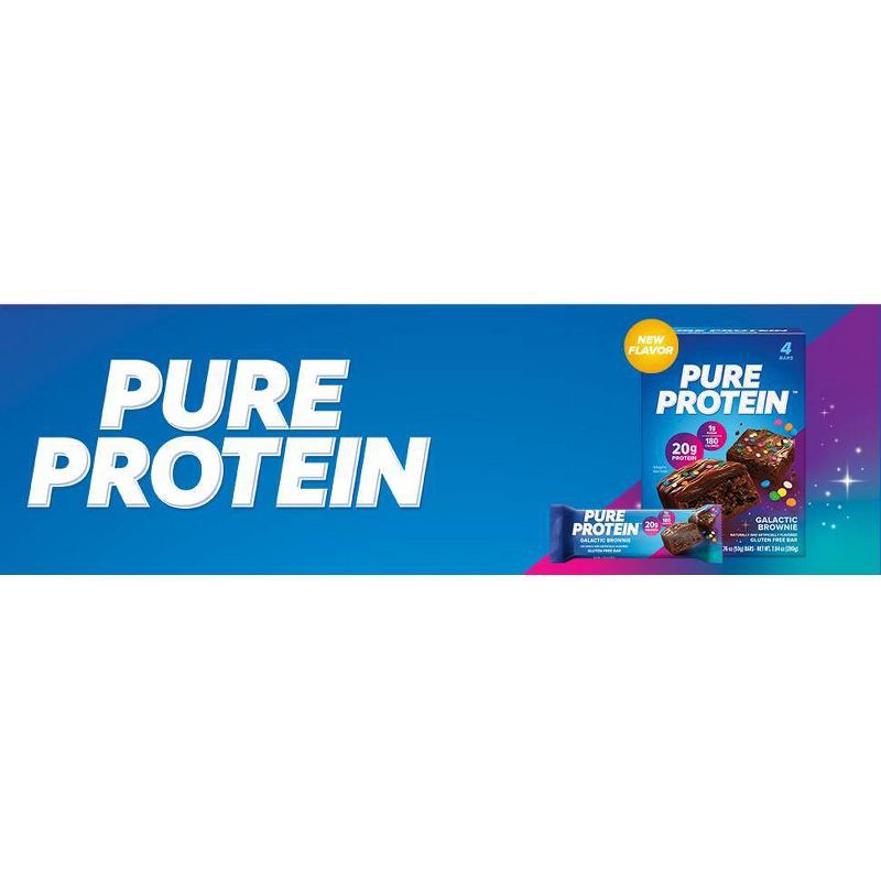 slide 6 of 9, Pure Protein 20g Protein Bar - Galactic Brownie - 12ct, 20 gram, 12 ct