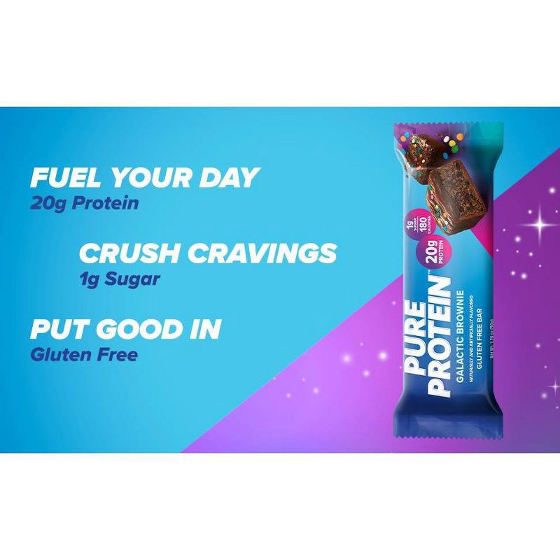 slide 8 of 9, Pure Protein 20g Protein Bar - Galactic Brownie - 12ct, 20 gram, 12 ct