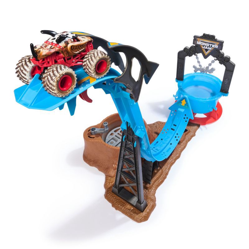 slide 2 of 8, Monster Jam Mud Blasters Monster Mutt Dalmatian Dunk Tank Playset, 1 ct