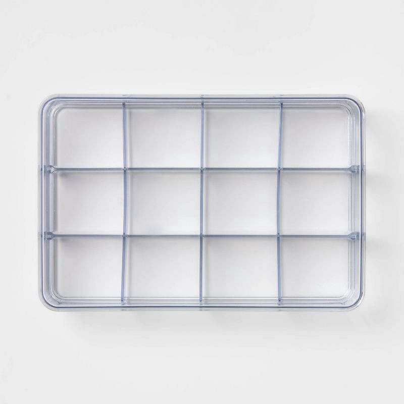 slide 3 of 4, 9"x6"x2" Tray Organizer Clear - Brightroom™, 1 ct