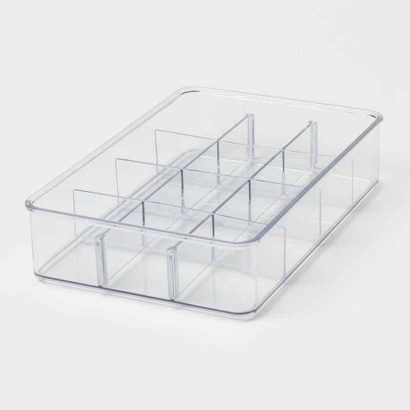 slide 1 of 4, 9"x6"x2" Tray Organizer Clear - Brightroom™, 1 ct