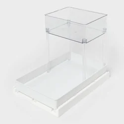 Medium Gliding Tray with Bin Clear - Brightroom™