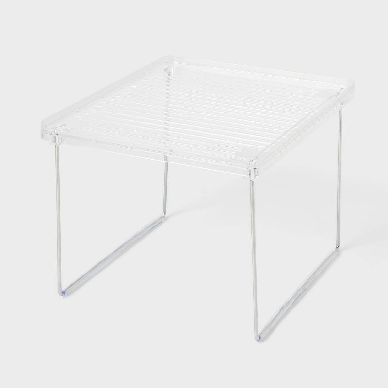 slide 1 of 3, 12"x10" Stackable Shelf Clear - Brightroom™, 1 ct