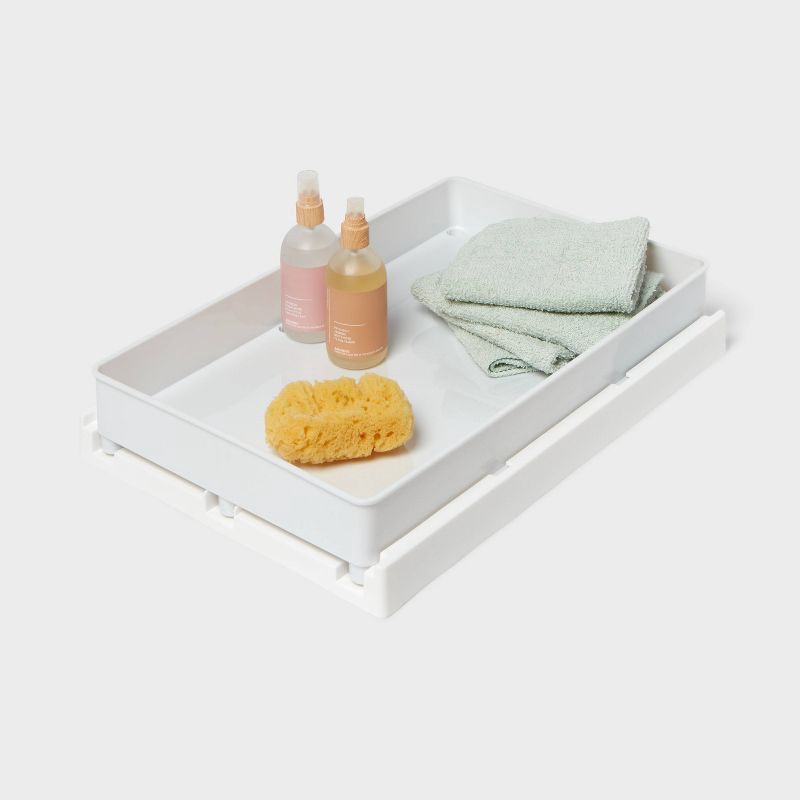 slide 4 of 4, Medium Gliding Tray Clear - Brightroom™, 1 ct