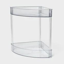 2 Tier Corner Shelf Clear - Brightroom™