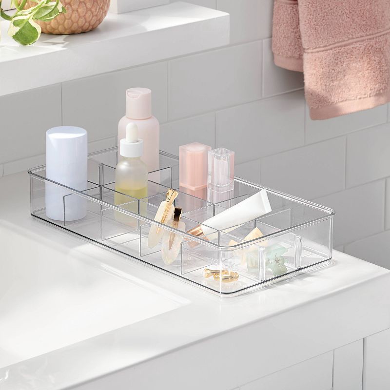 slide 2 of 4, 12"x6"x2" Tray Organizer Clear - Brightroom™, 1 ct