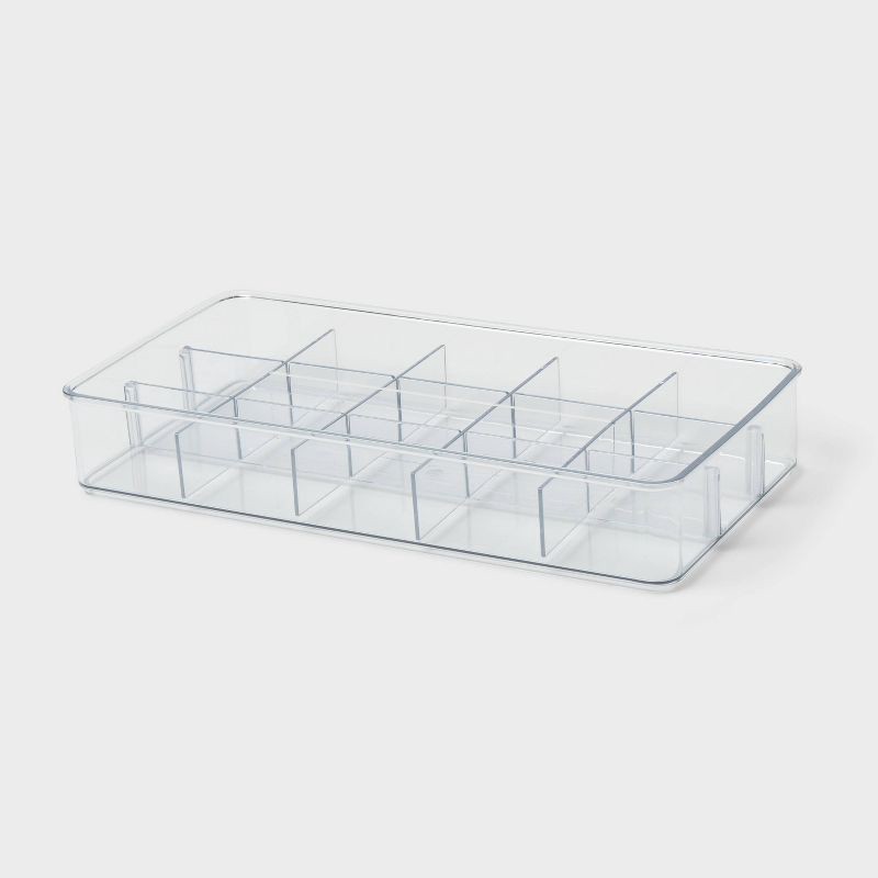 slide 1 of 4, 12"x6"x2" Tray Organizer Clear - Brightroom™, 1 ct