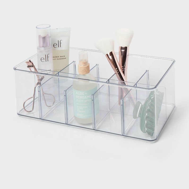slide 4 of 4, 12"x6"x4" Bin Organizer Clear - Brightroom™, 1 ct