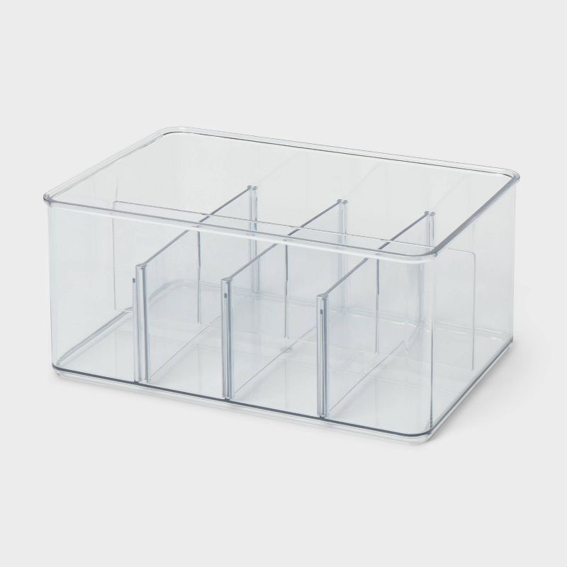slide 1 of 4, 9"x6"x4" Bin Organizer Clear - Brightroom™, 1 ct