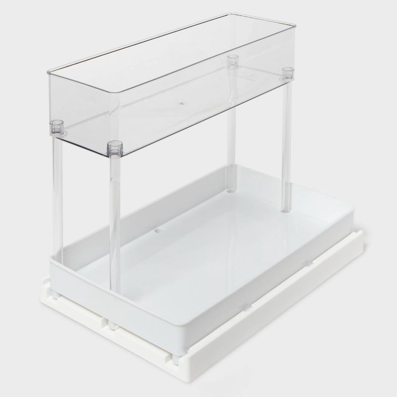 slide 1 of 4, Long Gliding Tray with Bin Clear - Brightroom™, 1 ct