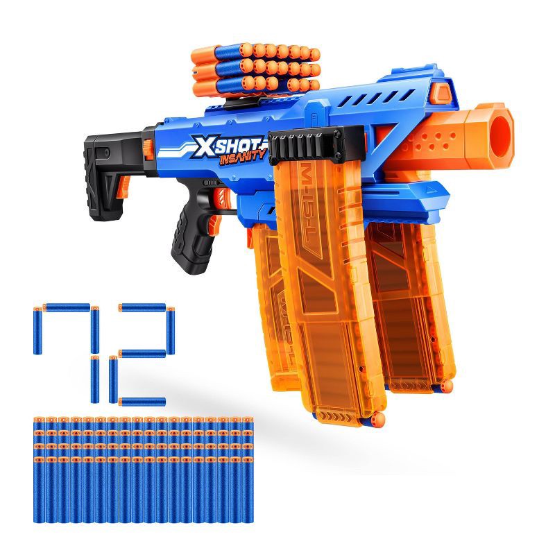 slide 1 of 8, XSHOT Insanity Motorized Clip Mania Blaster by ZURU, 1 ct