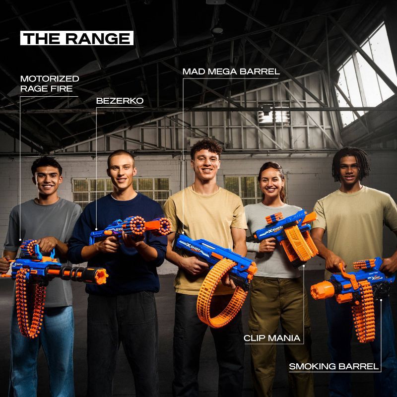 slide 4 of 8, XSHOT Insanity Motorized Clip Mania Blaster by ZURU, 1 ct