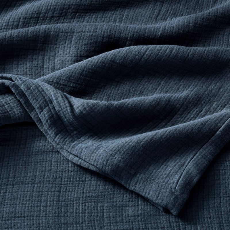 slide 3 of 5, King Rayon from Bamboo Matelasse Blanket Dark Mineral Blue - Casaluna™, 1 ct
